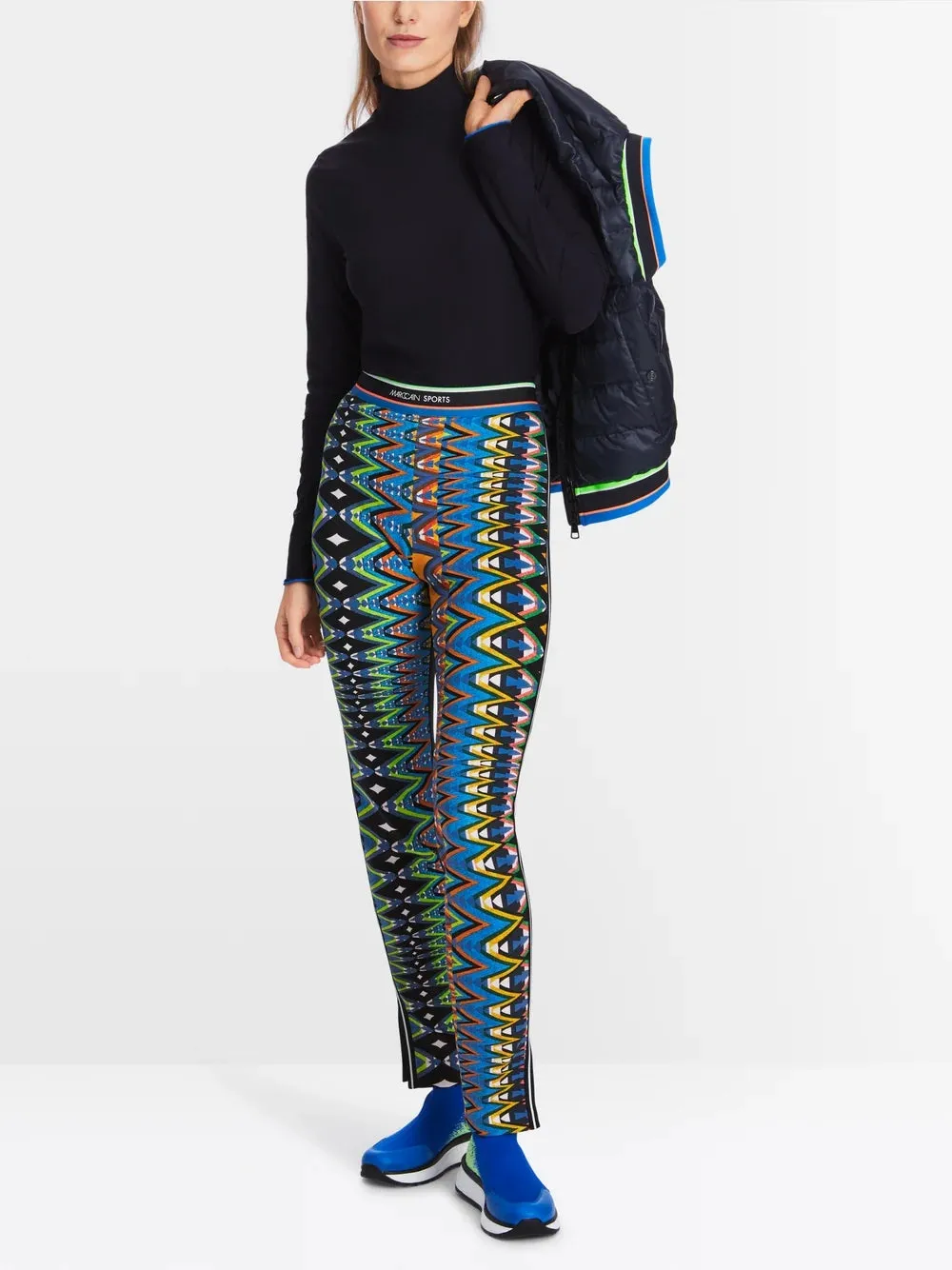 Marc Cain SOFIA Scuba Slip on pants with print