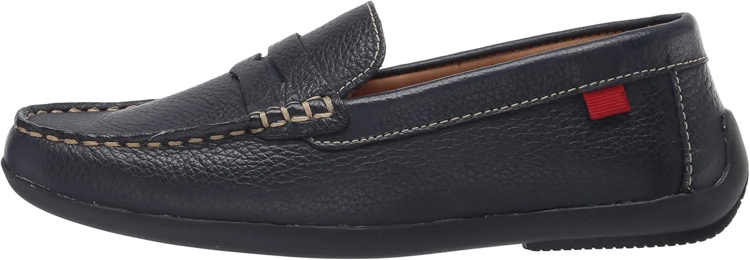 Marc Joseph New York Unisex-Child Leather Made in Brazil Luxury Fashion Slip on Loafer with Penny Detail