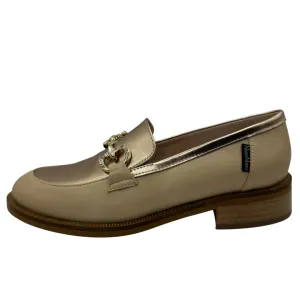 Marco Moreo Beige & Gold Loafers