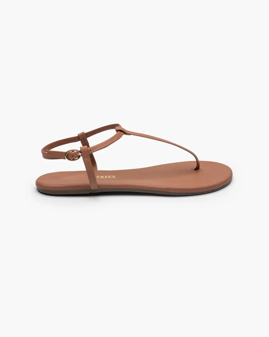 Mariana T Strap Sandal- Au Naturale