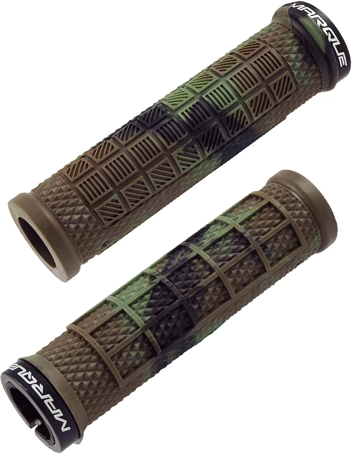 MARQUE Grapple MTB Grips - Mountain Bike Grips with Single Lock On Collar for Handlebar, for BMX, E-Bike, Scooter, Beach Cruiser & Most Adult Bicycle Handlebar, Anti-Slip & Comfortable