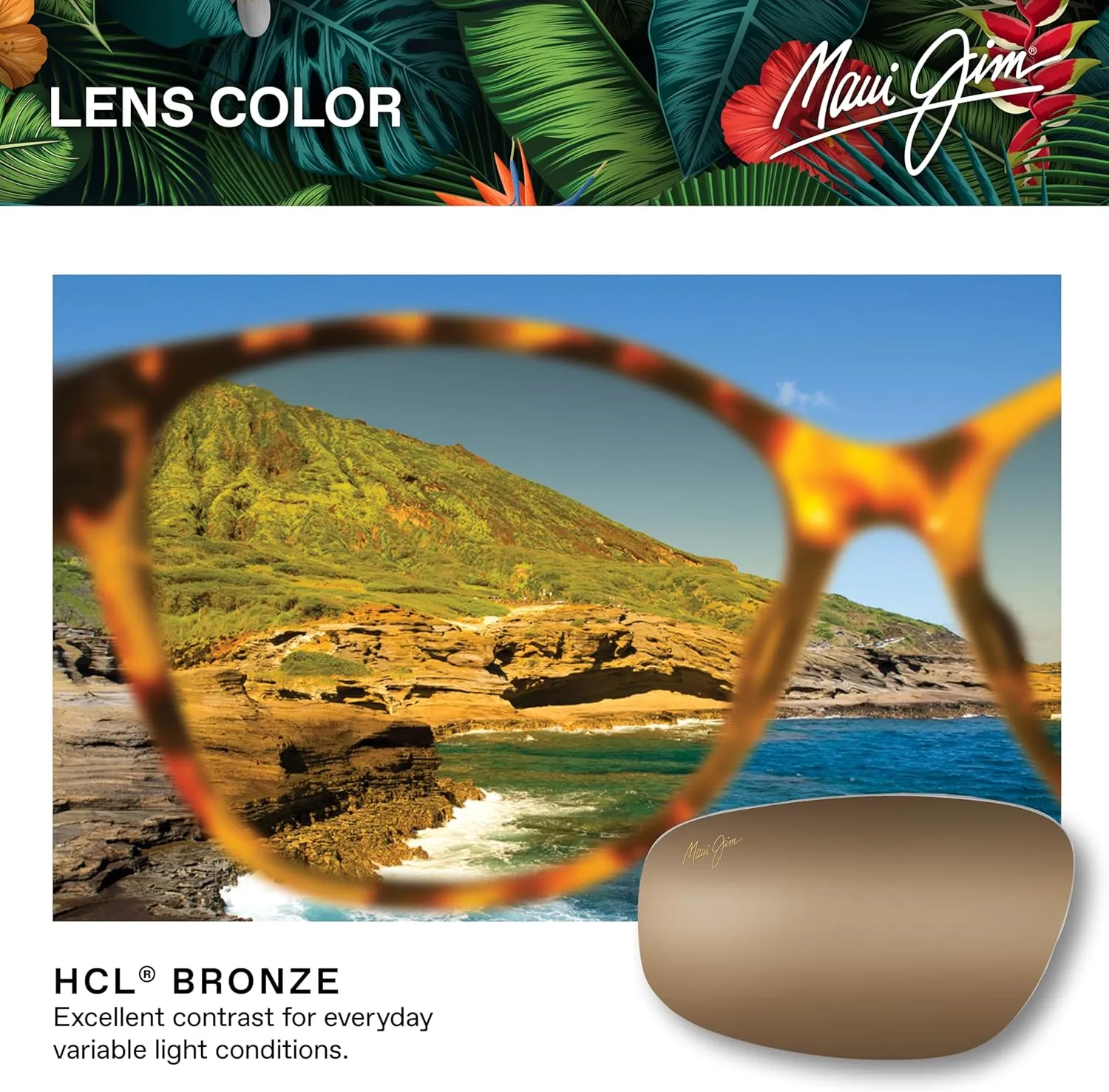 Maui Jim Keahi Rectangular Sunglasses