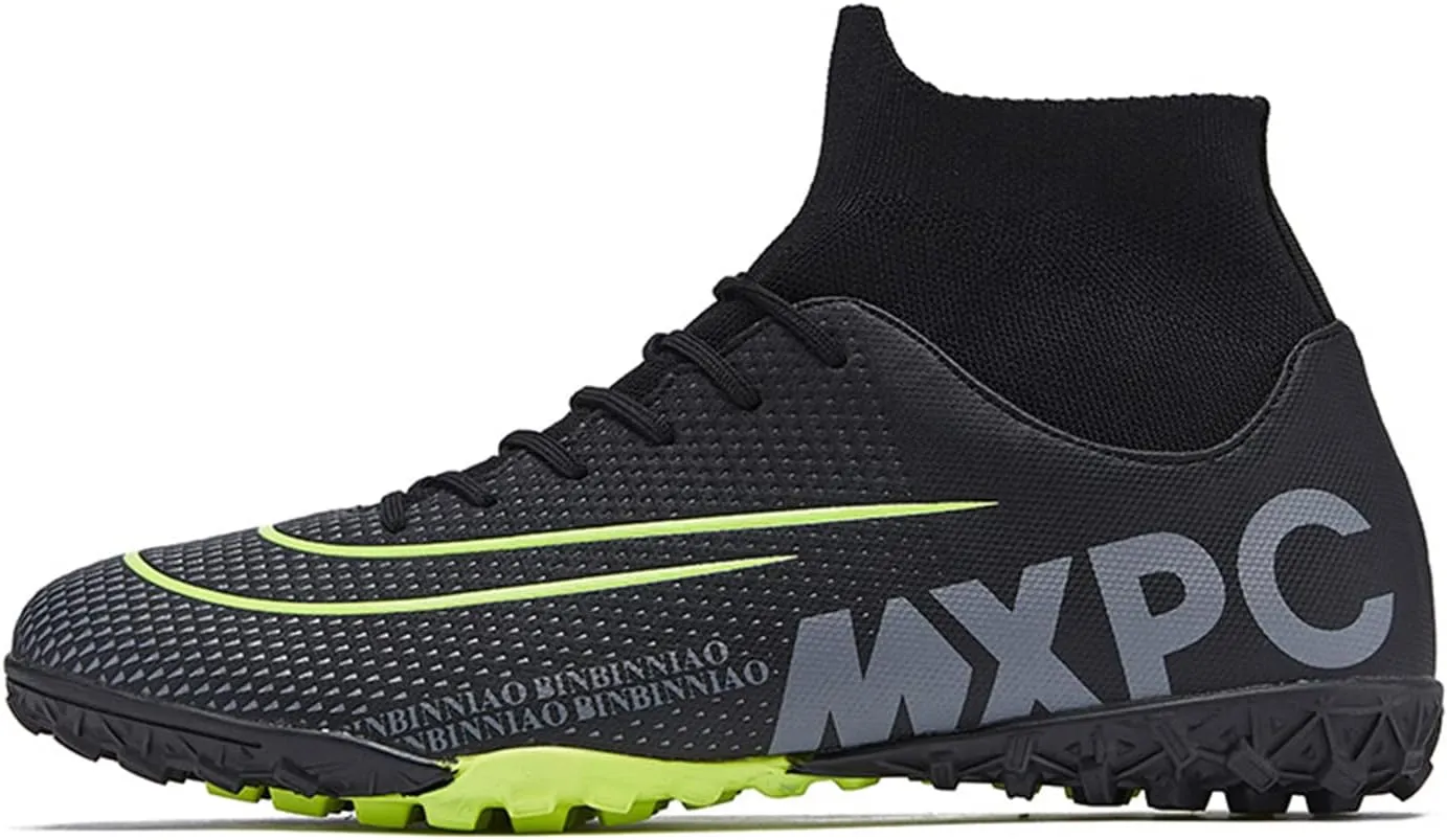 MDPCX Competitive Unisex Soccer Shoes Men Women Indoor Outdoor Football Boots Athletic Turf Mundial Team Cleat Running Sports Lightweight Breathable Anti-Skid Damping Shoes