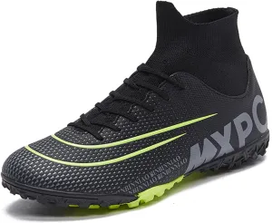 MDPCX Competitive Unisex Soccer Shoes Men Women Indoor Outdoor Football Boots Athletic Turf Mundial Team Cleat Running Sports Lightweight Breathable Anti-Skid Damping Shoes
