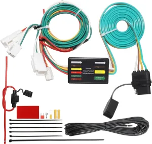 MECMO 4 Pin Trailer Wiring Harness 56434 for 2019-2024 Toyota RAV4 & RAV4 Prime Hybrid, Plug-in Simple Custom-Fit T-Connector 4-Pole Flat Trailer Light Connector, Trailer Hitch Wiring for Toyota RAV4