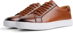 Men Fashion Leather Lace-Up Flat Oxfords Sneakers,Casual Low Top Comfortable Non Slip Walking Shoes Business Dress Shoes