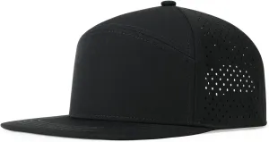 Men Flat Brim Adjustable Performance Hat Snapback Laser Perforated Baseball Cap