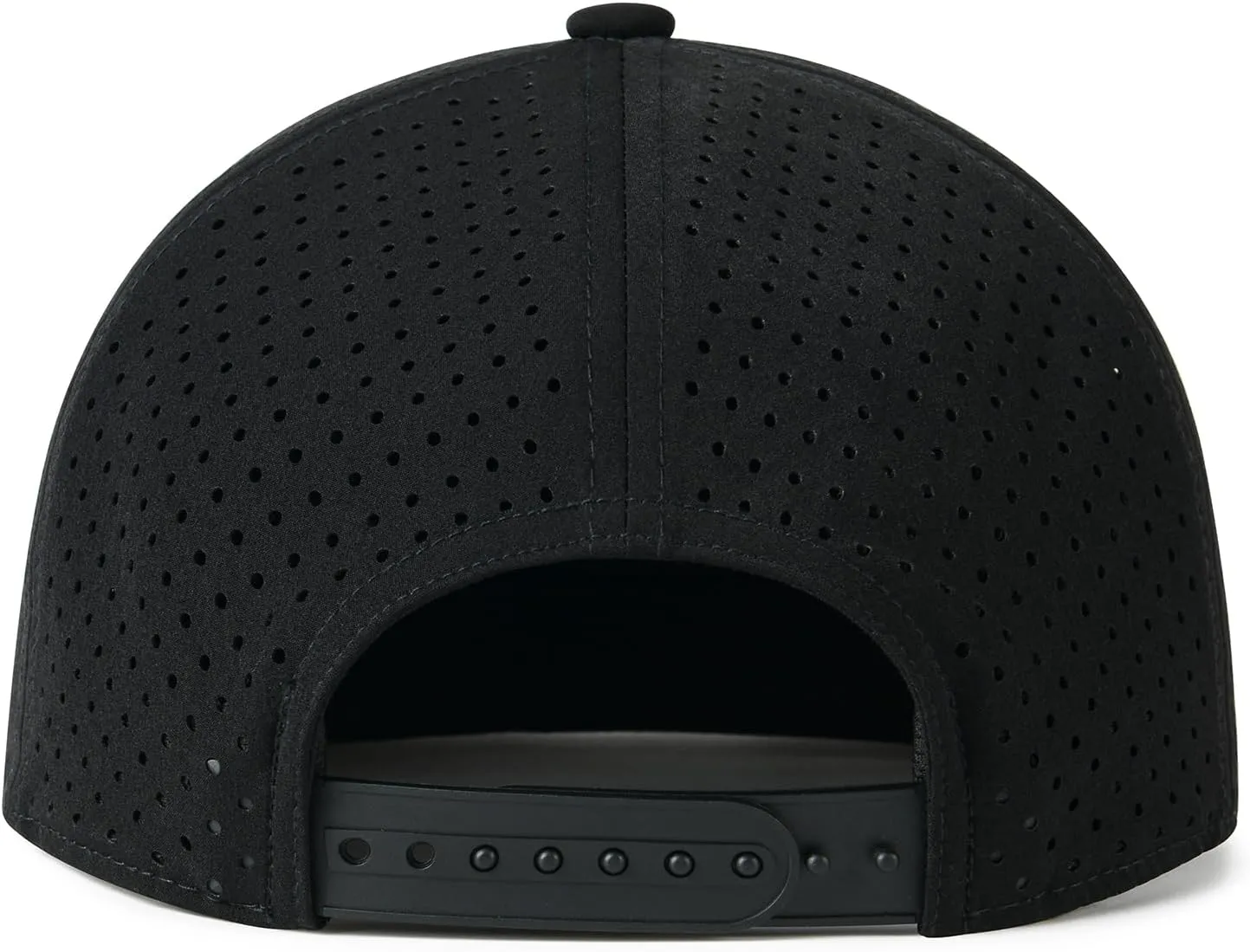 Men Flat Brim Adjustable Performance Hat Snapback Laser Perforated Baseball Cap