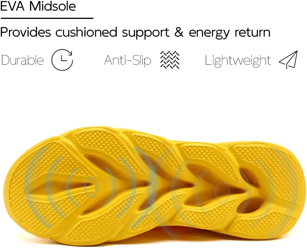 Men Running Shoes Slip On Tennis Walking Shoes Lightweight Breathable Sneakers for Gym Work Casual Soft Sole Trainers Non Slip Athletic Footwear