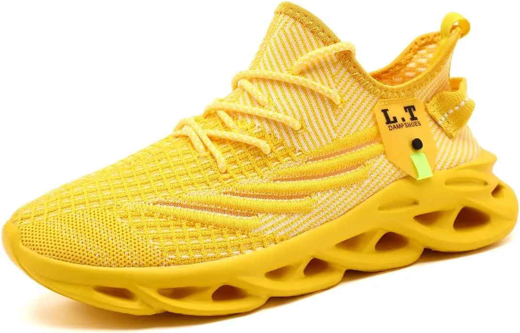Men Running Shoes Slip On Tennis Walking Shoes Lightweight Breathable Sneakers for Gym Work Casual Soft Sole Trainers Non Slip Athletic Footwear