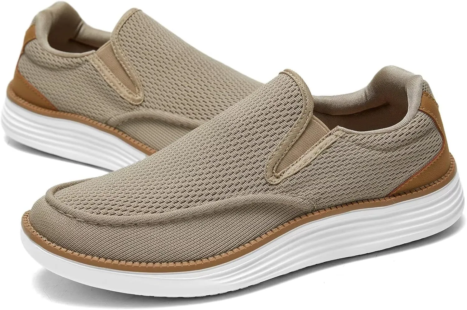 Mens Boat Shoes Casual Loafers Slip On Walking Dress Sneakers Mesh Business Oxfords Work Lightweight Soft Sole