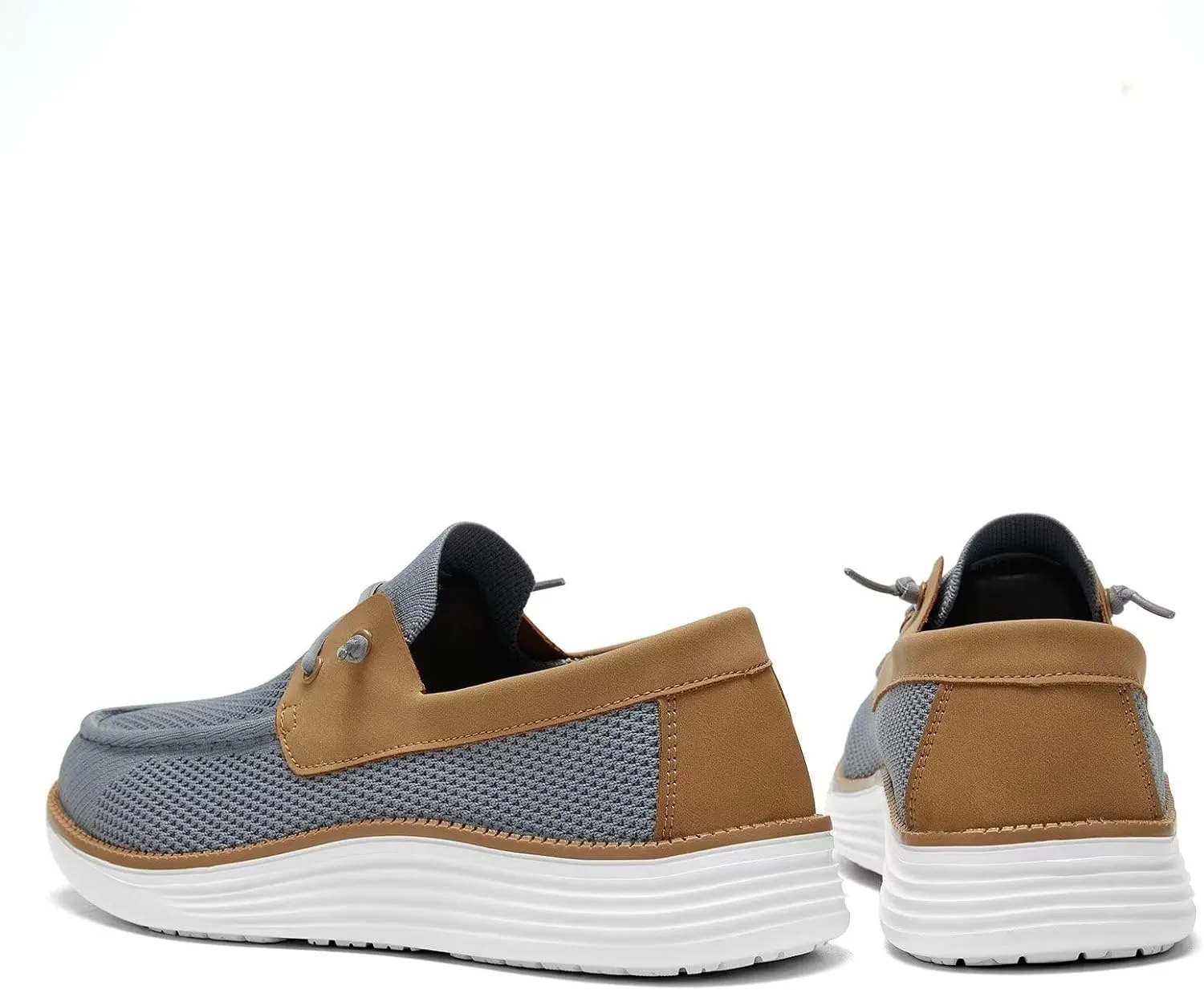 Mens Boat Shoes Casual Loafers Slip On Walking Dress Sneakers Mesh Business Oxfords Work Lightweight Soft Sole