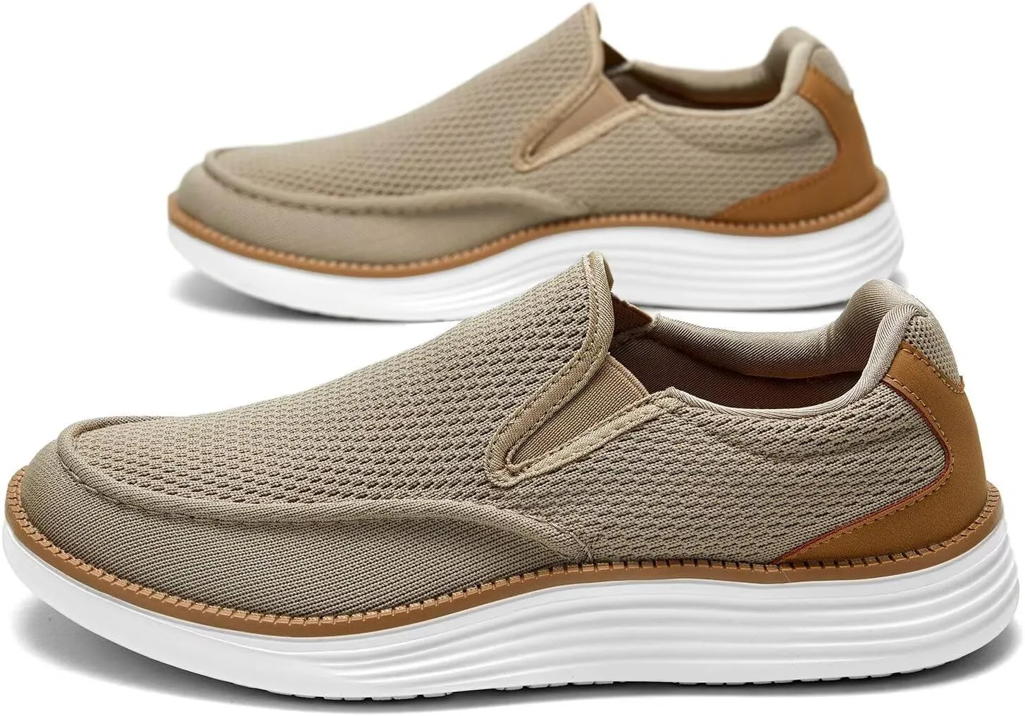 Mens Boat Shoes Casual Loafers Slip On Walking Dress Sneakers Mesh Business Oxfords Work Lightweight Soft Sole