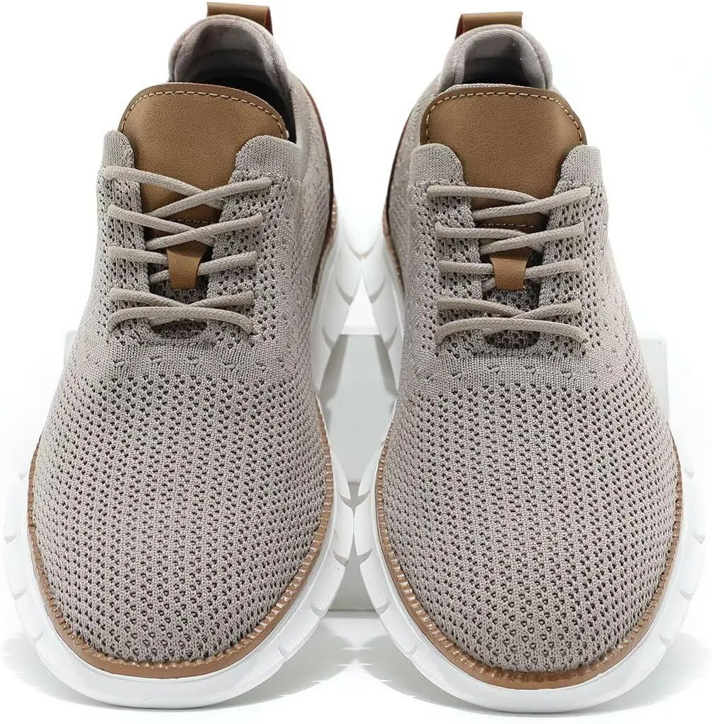 Mens Business Oxford Shoes Mesh Casual Sneakers Lightweight Breathable Work Office Dress Shoes Comfortable Walking Trainers for Men