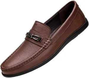 Men's Classic Slip-On Oxford Shoes | Lightweight & Comfortable Formal Dress Shoes for Business & Dinners