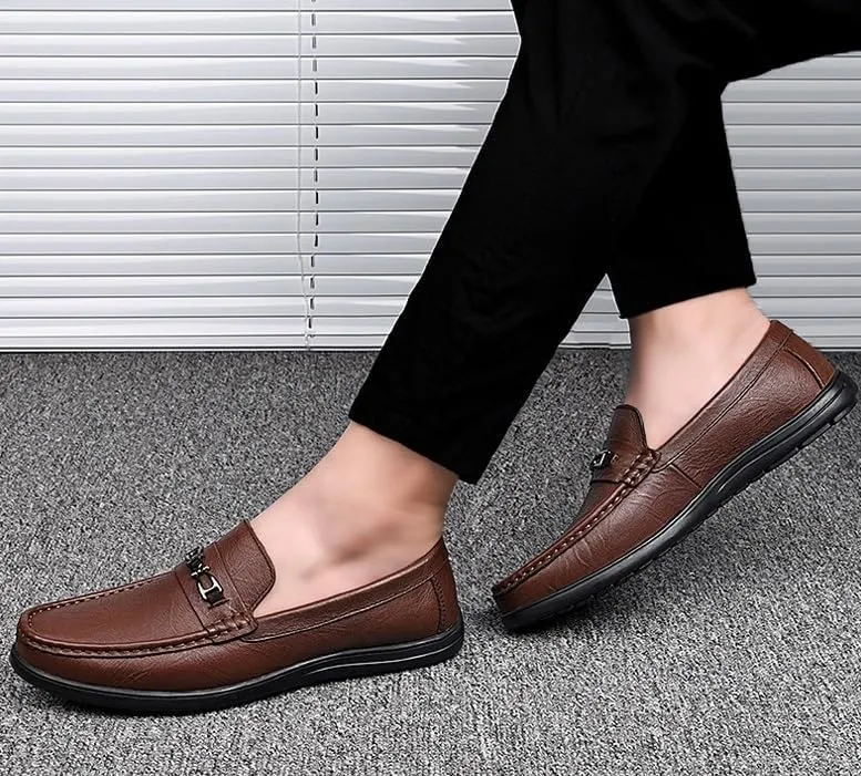 Men's Classic Slip-On Oxford Shoes | Lightweight & Comfortable Formal Dress Shoes for Business & Dinners