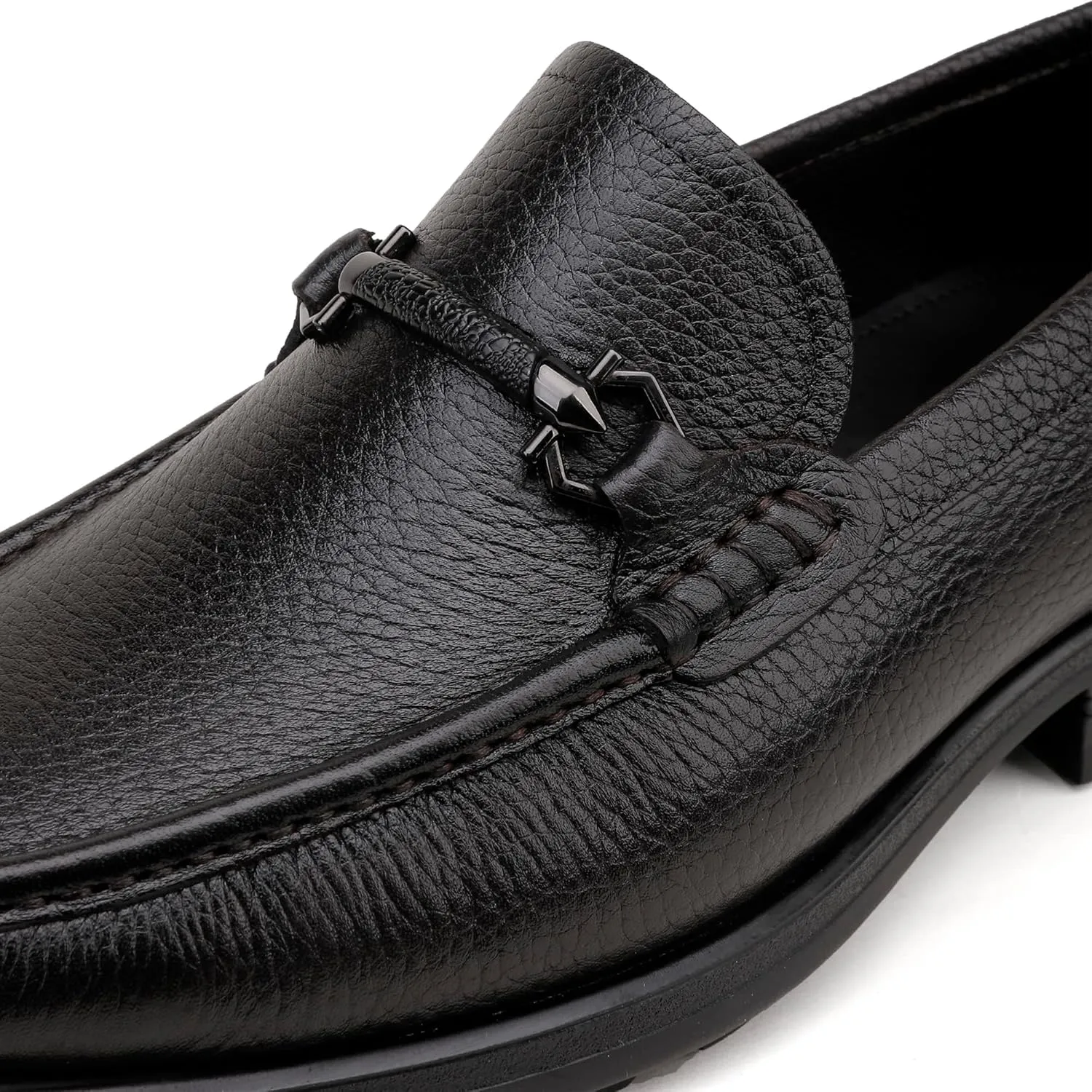 Men's Leather Penny Loafers, Classic Crocodile Printed Dress Shoes Soft Thick Sole Slip-On Dress Loafer for Mens Wedding Business Formal Shoes