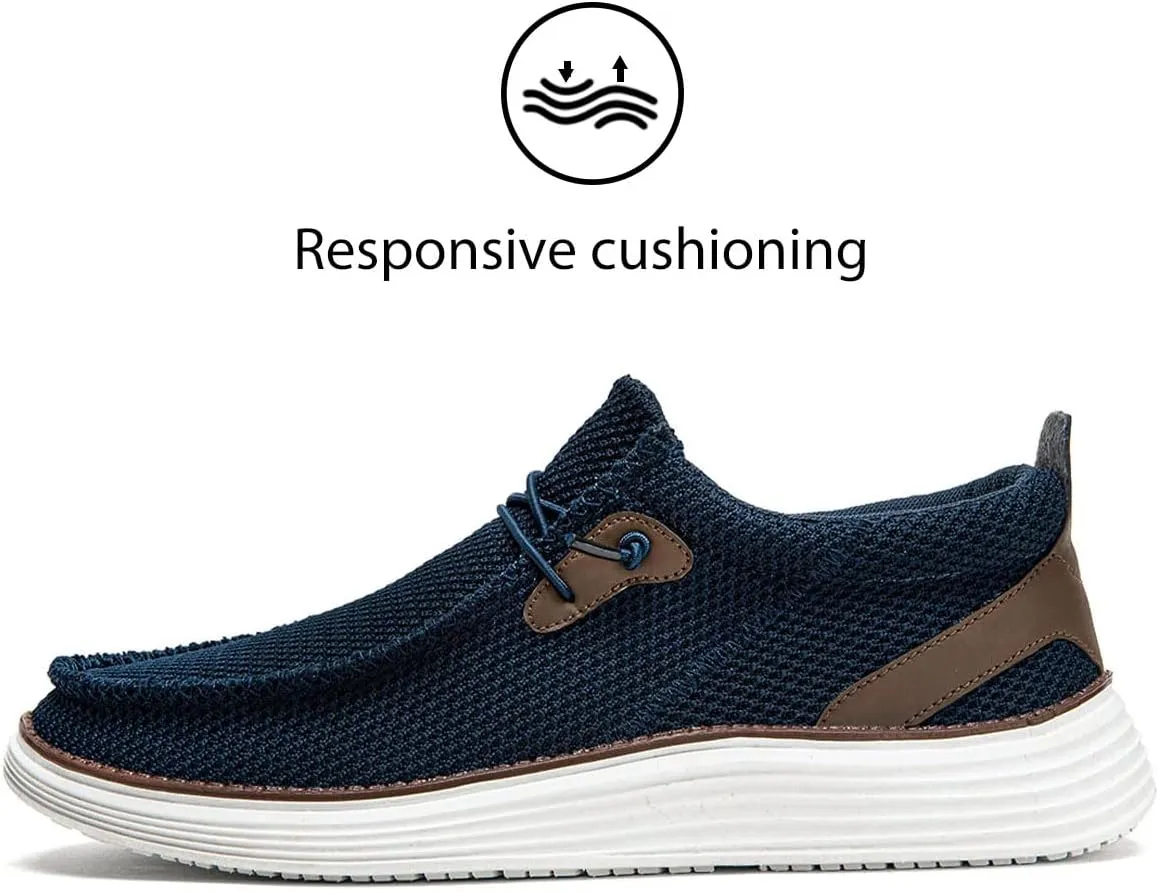 Mens Loafers Walking Slip on Boat Shoes Fashion Classcial Non Slip Sneakers Casual Comfortable Leisure Vintage Flat Shoes