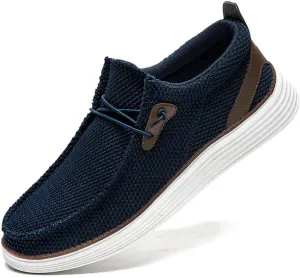 Mens Loafers Walking Slip on Boat Shoes Fashion Classcial Non Slip Sneakers Casual Comfortable Leisure Vintage Flat Shoes