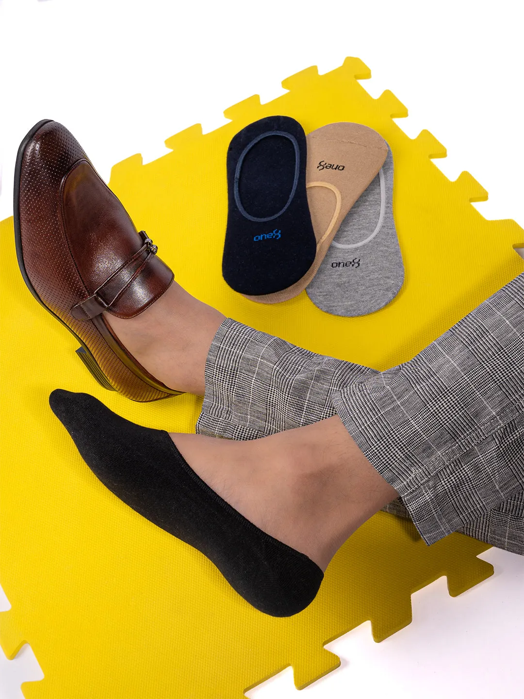 Men's No Show Invisible Low-Cut Loafers & Sneakers Liners Socks (Pack of 4)