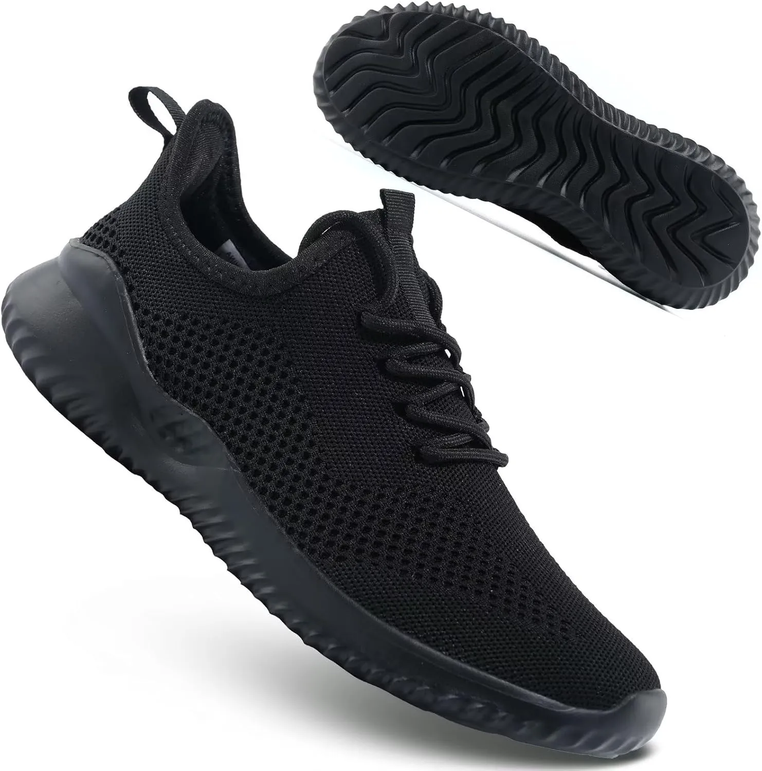 Mens Running Shoes Slip on Walking Tennis Sneakers Fashion Breathable Mesh Soft Sole Casual Athletic Lightweight