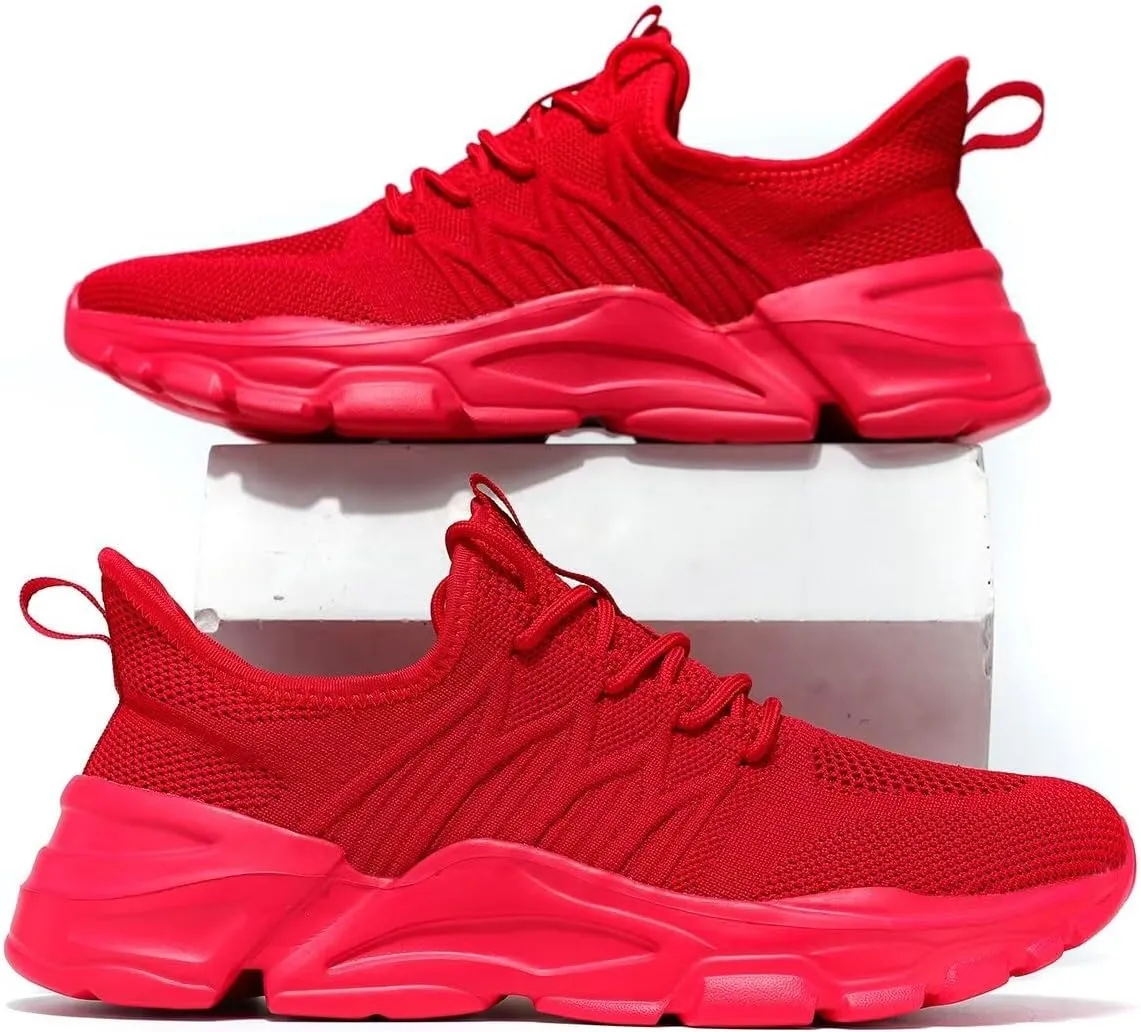 Mens Running Shoes Slip-on Walking Tennis Sneakers Lightweight Breathable Casual Soft Sole Mesh Workout Sports Shoes