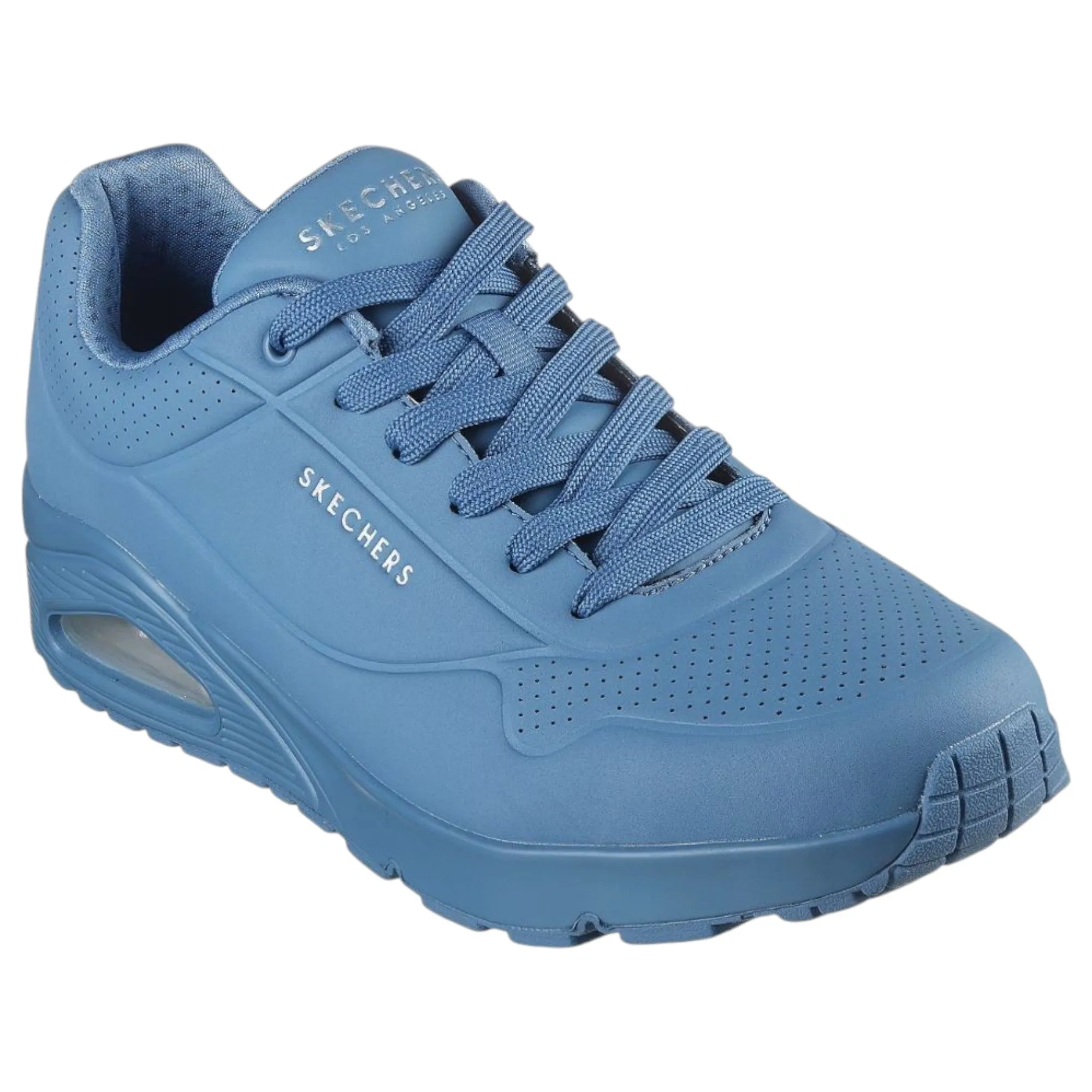 Mens Skechers Uno - Stand On Air Light Denim Sneaker Shoes