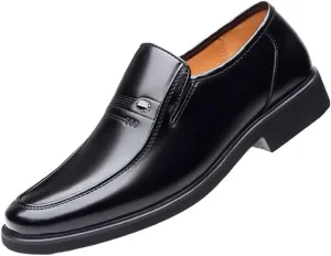 Men's Trendy Solid Slip On Loafer Shoes Comfortable Cowhide Soles Non-Slip Walking Shoes for Driving Walking Wedding Outdoor Indoor Size