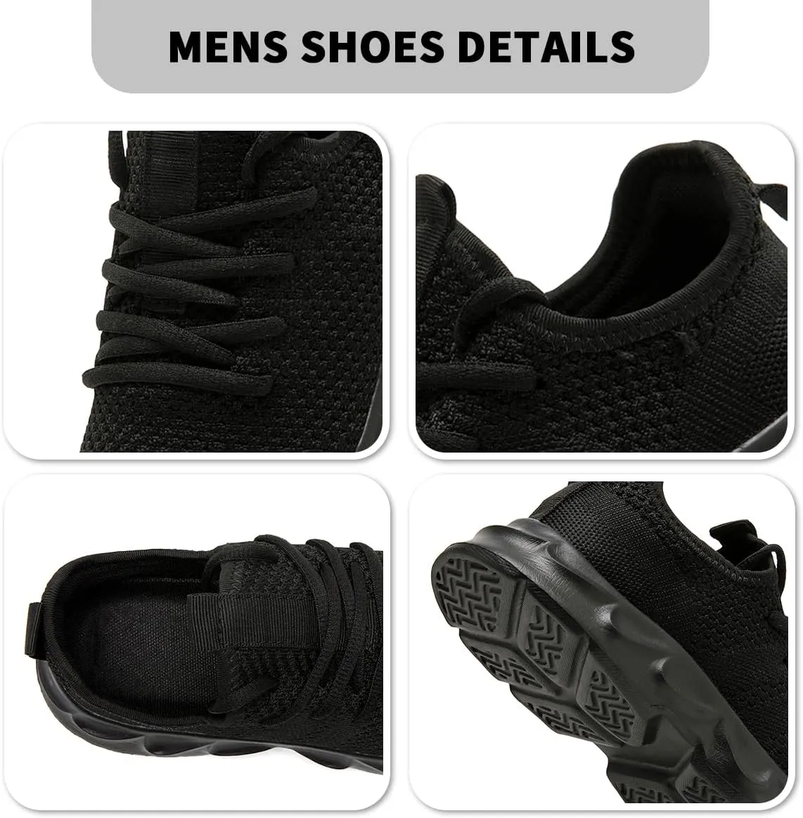 Mens Walking Shoes Slip On Tennis Non Slip Sneakers Outdoor Running Sports Trainers Athletic Sneaker Road Casual Workout Lightweight Shoes
