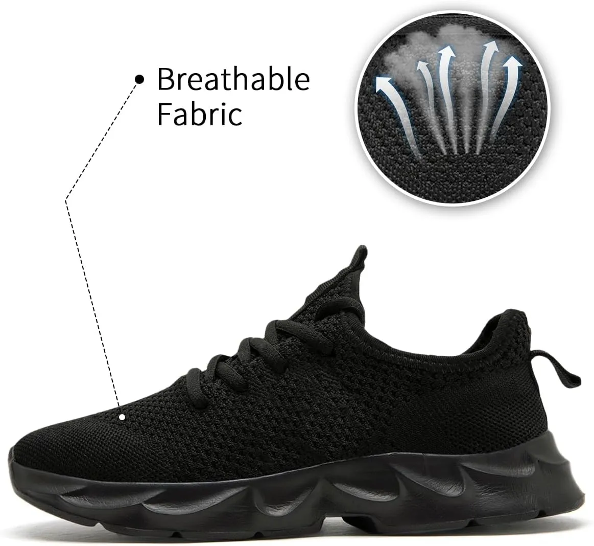 Mens Walking Shoes Slip On Tennis Non Slip Sneakers Outdoor Running Sports Trainers Athletic Sneaker Road Casual Workout Lightweight Shoes