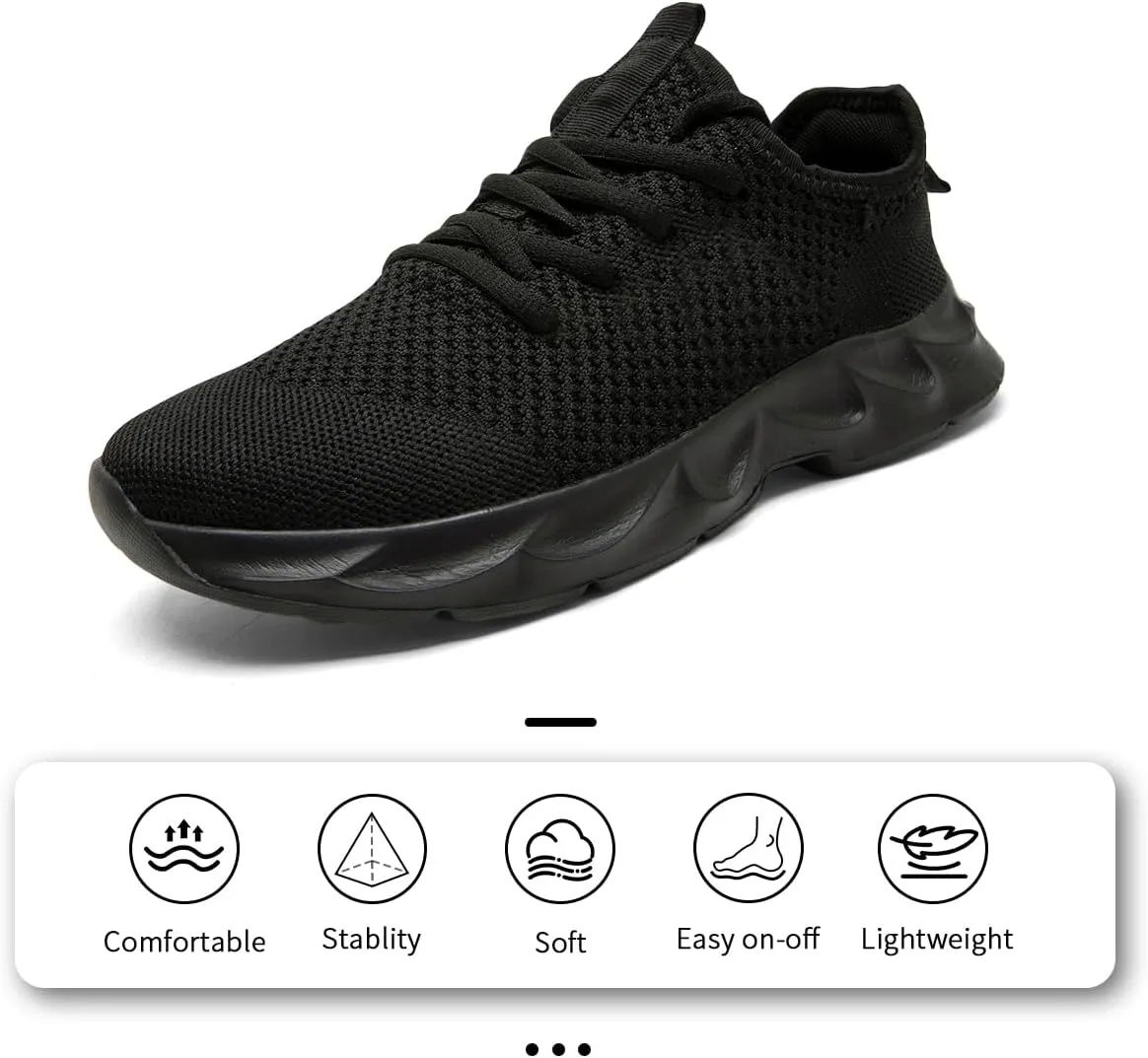 Mens Walking Shoes Slip On Tennis Non Slip Sneakers Outdoor Running Sports Trainers Athletic Sneaker Road Casual Workout Lightweight Shoes