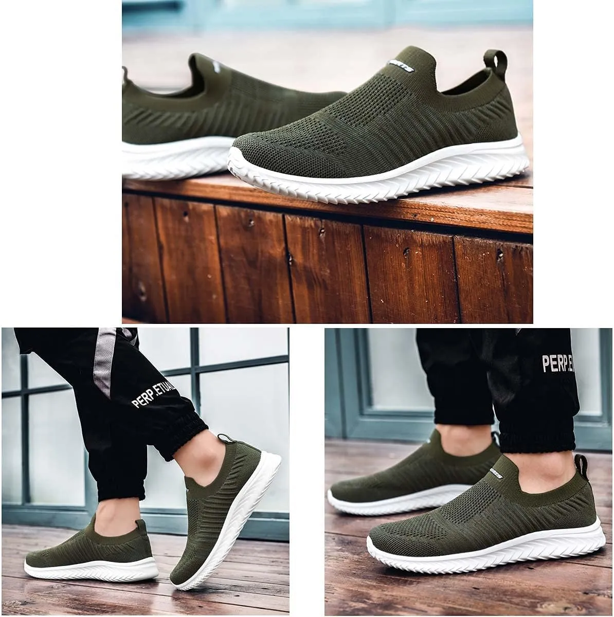 Men's Women's Lightweight Knitted Fabric Flat Soles Easy-to-Wear Socks Running Shoes Multiple Colors Indoor and Outdoor