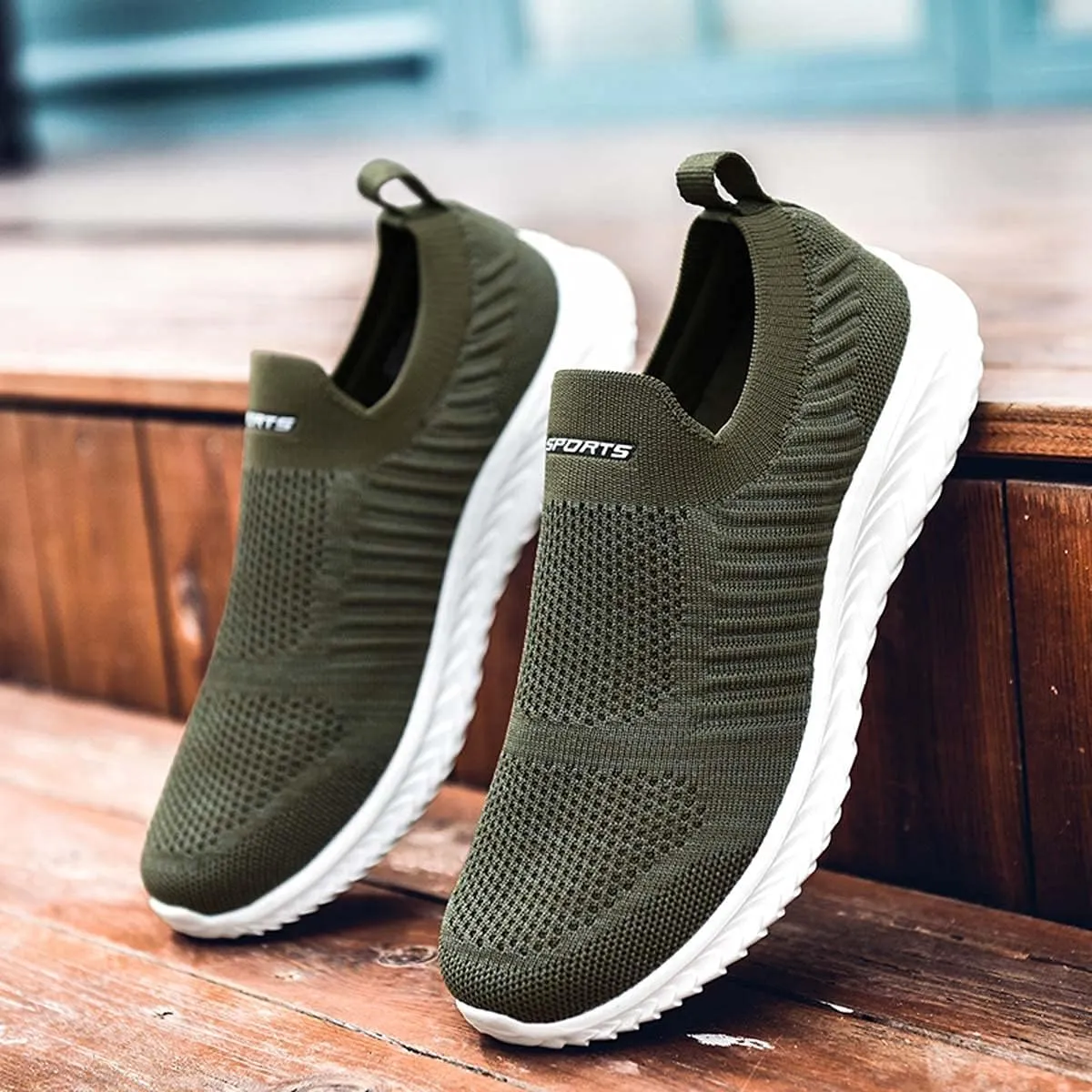 Men's Women's Lightweight Knitted Fabric Flat Soles Easy-to-Wear Socks Running Shoes Multiple Colors Indoor and Outdoor