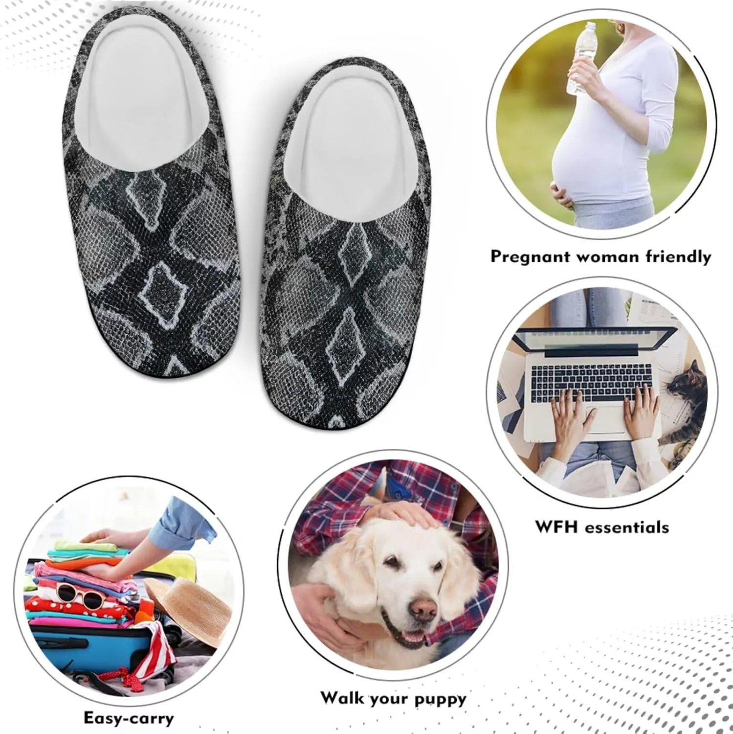 Men's Women's Non-slip Slippers, Flannel Warm Soft Cozy Slippers, House Bedroom Indoor/Outdoor Warm Shoes, Size 2-12