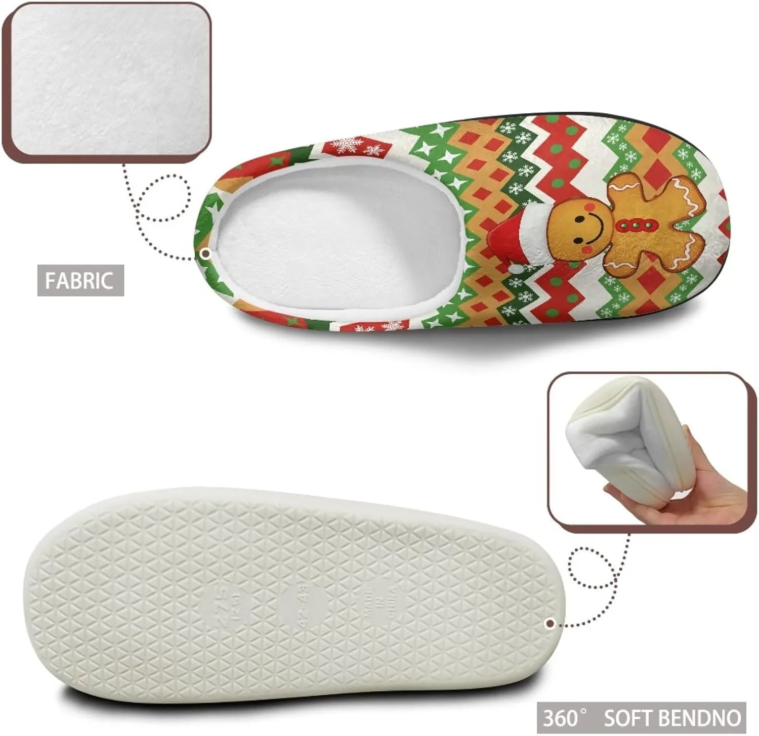Men's Women's Plush Slippers, Flannel Warm Soft Cozy Slippers, House Bedroom Indoor/Outdoor Warm Shoes, Size 3-15