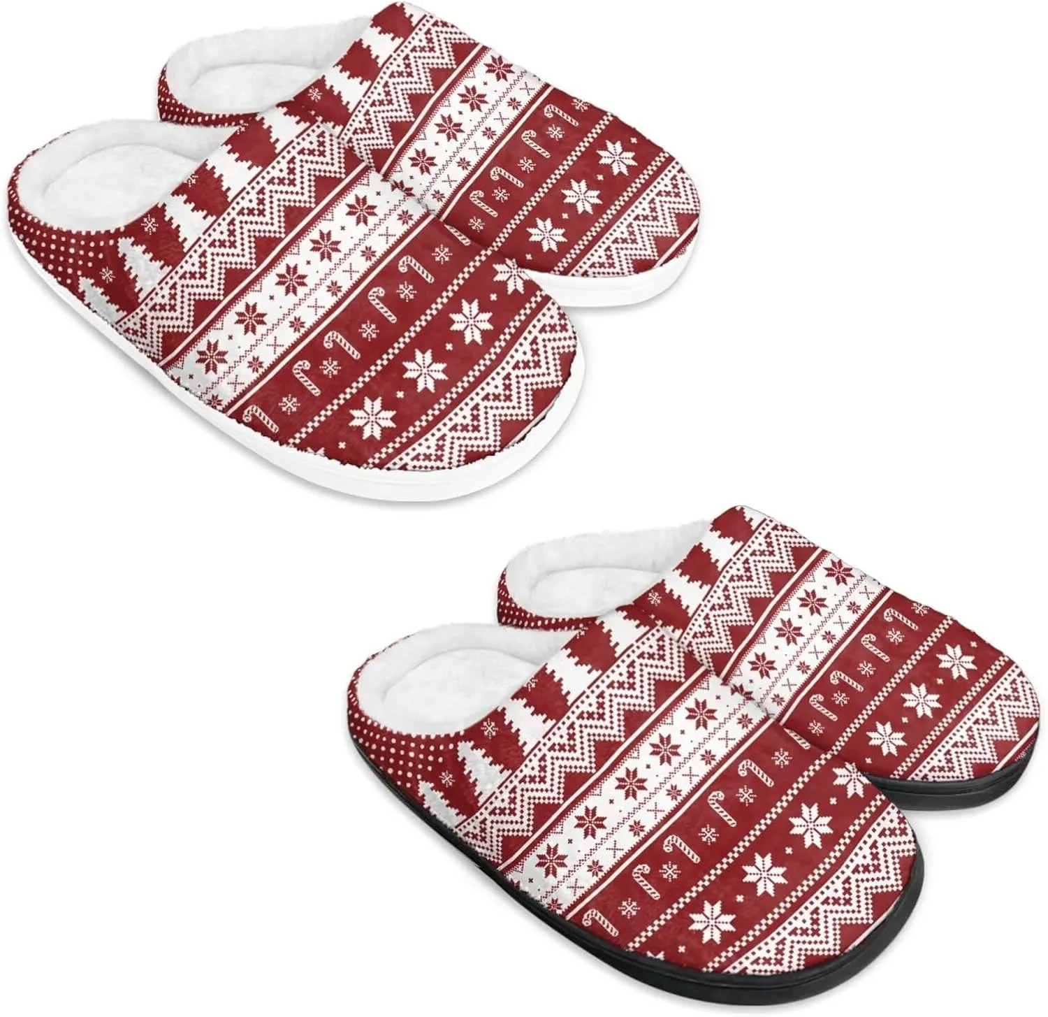 Men's Women's Plush Slippers, Flannel Warm Soft Cozy Slippers, House Bedroom Indoor/Outdoor Warm Shoes, Size 3-15