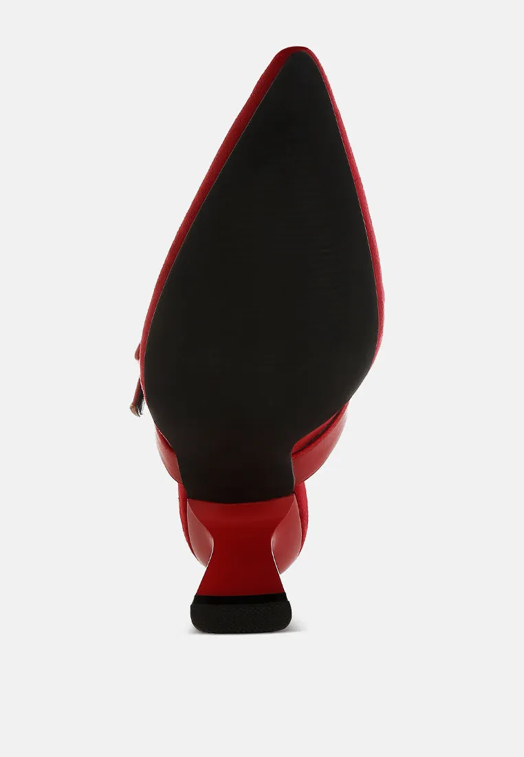 Microfiber Pointy Slip-On Mules By RUW