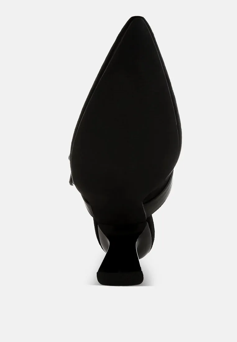 Microfiber Pointy Slip-On Mules By RUW