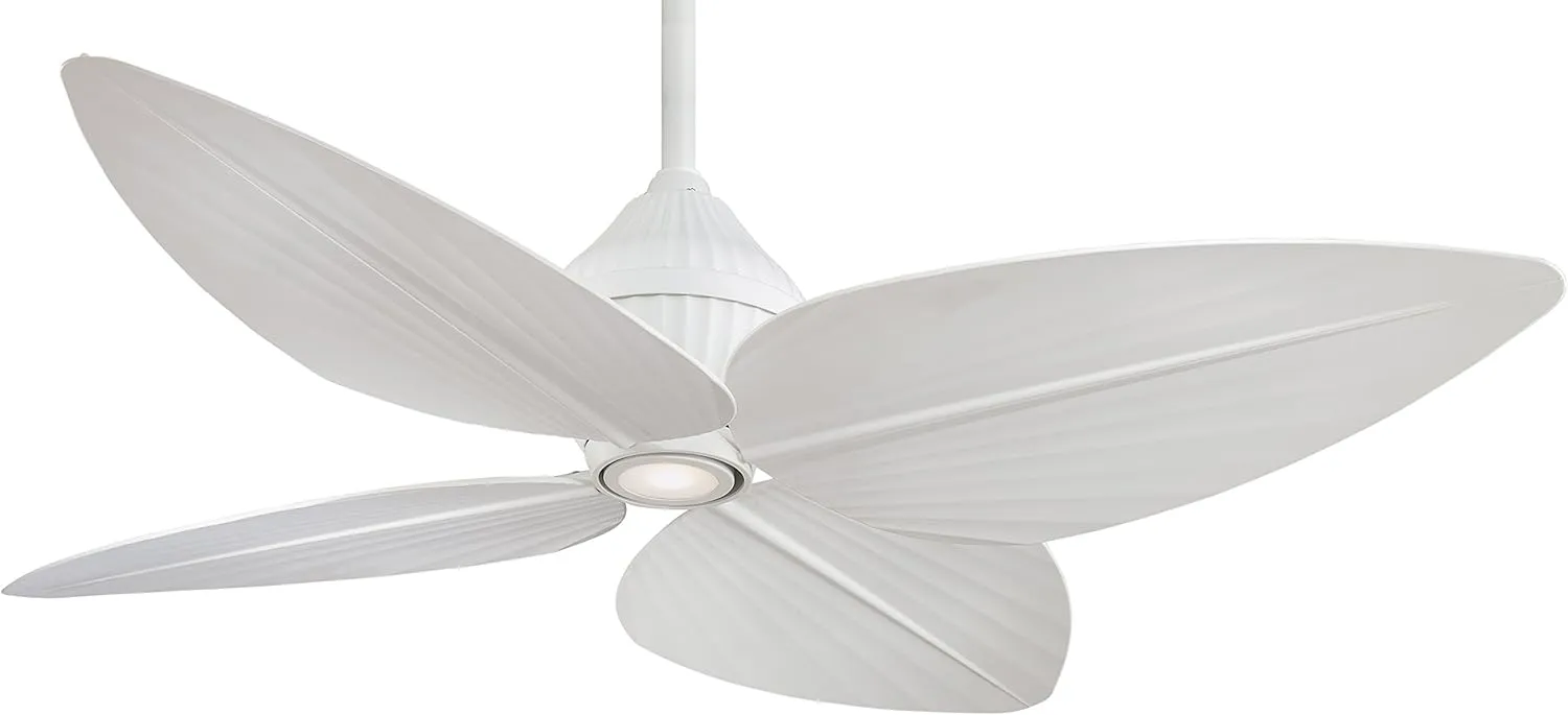 Minka-Aire F581-WHF, Gauguin, 52" Outdoor Ceiling Fan with Light & Wall Control, Flat White