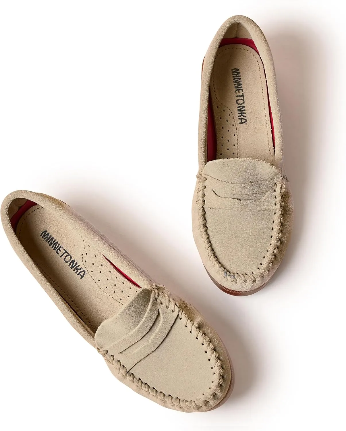 Minnetonka Mellony Penny – Women's Penny Loafer Design, Water and Stain Resistant, Genuine Suede, and Lightweight Sole