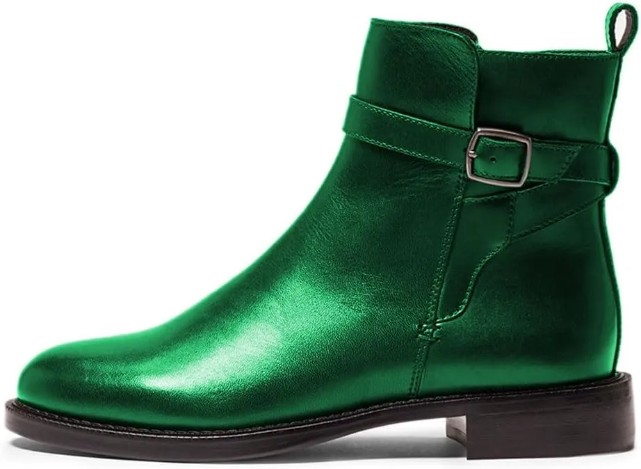 miss left Women Classic Cross Strappy Ankle Boots Closed Round Toe Side Zipper Flat Short Booties Trendy Winter Daily Wear Shoes Size 4-16 US
