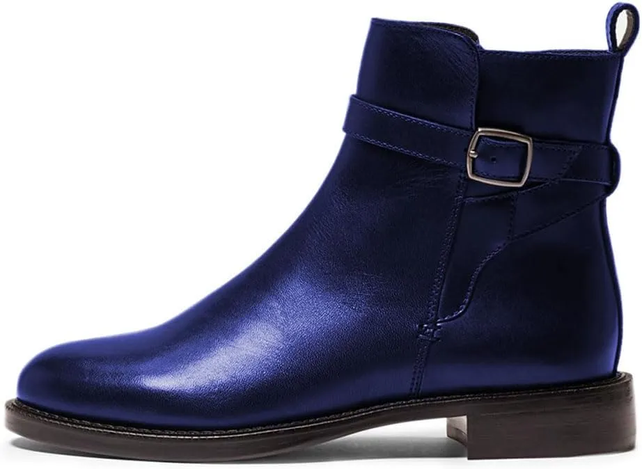 miss left Women Classic Cross Strappy Ankle Boots Closed Round Toe Side Zipper Flat Short Booties Trendy Winter Daily Wear Shoes Size 4-16 US