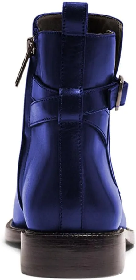 miss left Women Classic Cross Strappy Ankle Boots Closed Round Toe Side Zipper Flat Short Booties Trendy Winter Daily Wear Shoes Size 4-16 US