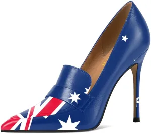 miss left Women Stiletto High Heel Loafer Pumps with Trim Closed Pointed Toe Slip on Basic Office Dress Shoes Size 4-16 US