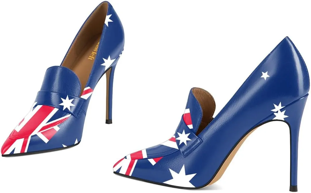 miss left Women Stiletto High Heel Loafer Pumps with Trim Closed Pointed Toe Slip on Basic Office Dress Shoes Size 4-16 US