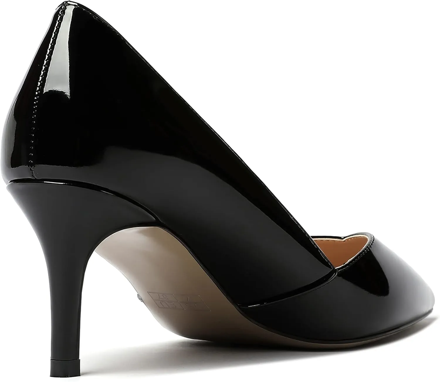 MODENCOCO Women's Patent Dress Work Wedding Pointed Toe Slip On Stiletto Mid Heel Pumps Shoes 2.5 Inch