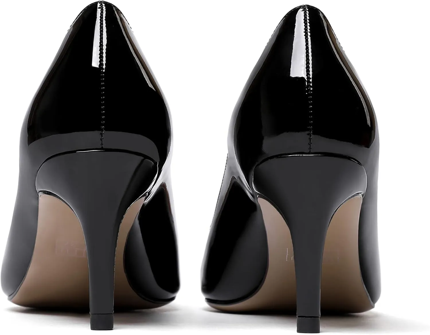 MODENCOCO Women's Pointed Toe Dress Bridal Bow Tie Bow Slip On Patent Stiletto Mid Heel Pumps Shoes 2.5 Inch