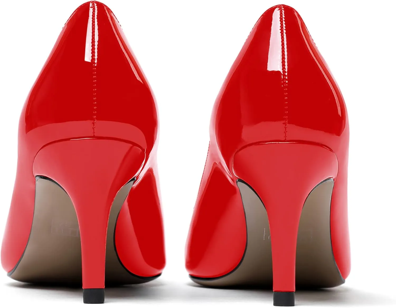 MODENCOCO Women's Pointed Toe Dress Bridal Bow Tie Bow Slip On Patent Stiletto Mid Heel Pumps Shoes 2.5 Inch
