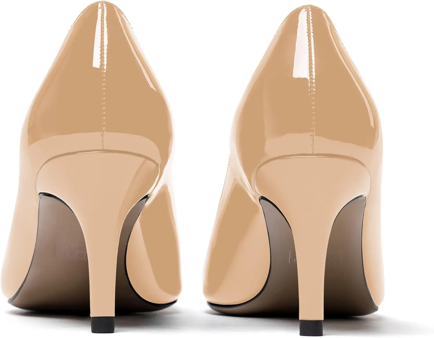 MODENCOCO Women's Pointed Toe Dress Bridal Bow Tie Bow Slip On Patent Stiletto Mid Heel Pumps Shoes 2.5 Inch