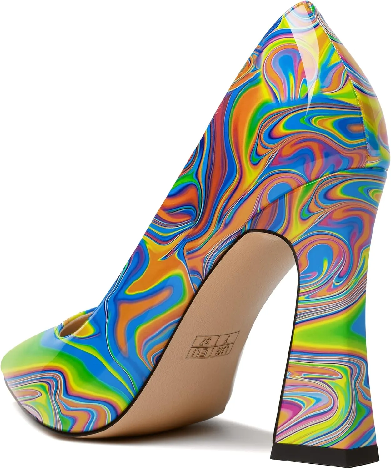 MODENCOCO Womens Slip On Pointed Toe Sexy Patent Evening Party Stiletto High Heel Pumps Dress Shoes 4 Inch